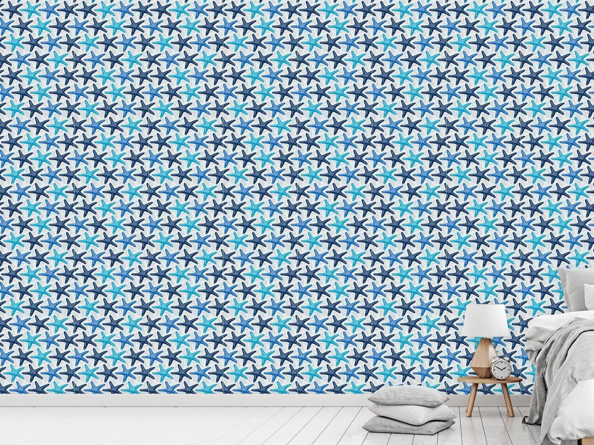 patterned-wallpaper-starfish-grey