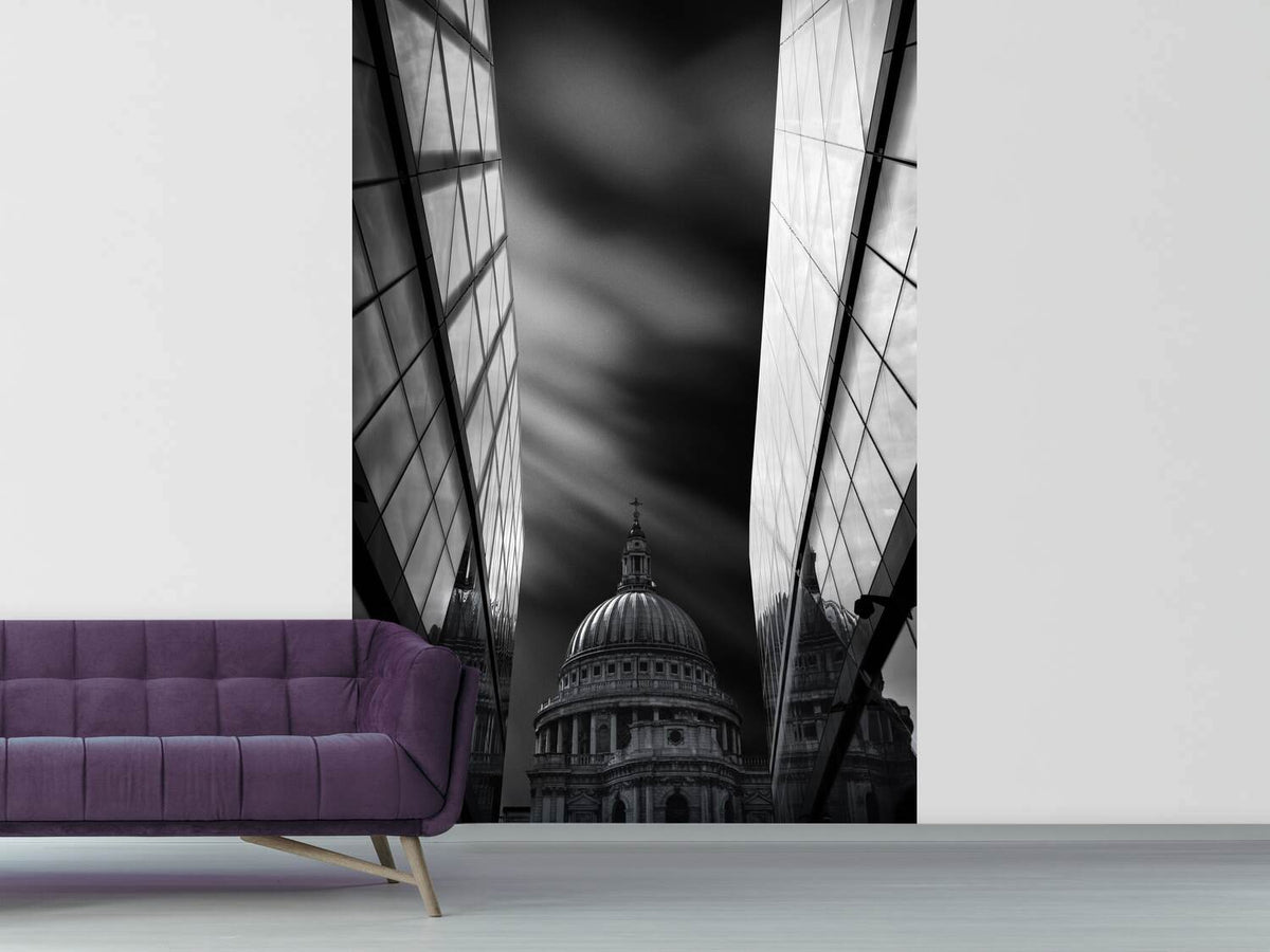 photo-wallpaper-the-st-pauls-cathedral-in-reflection