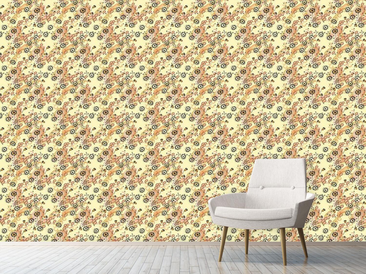 patterned-wallpaper-yellow-flora