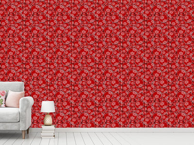 patterned-wallpaper-wintry-christmas-tree-balls