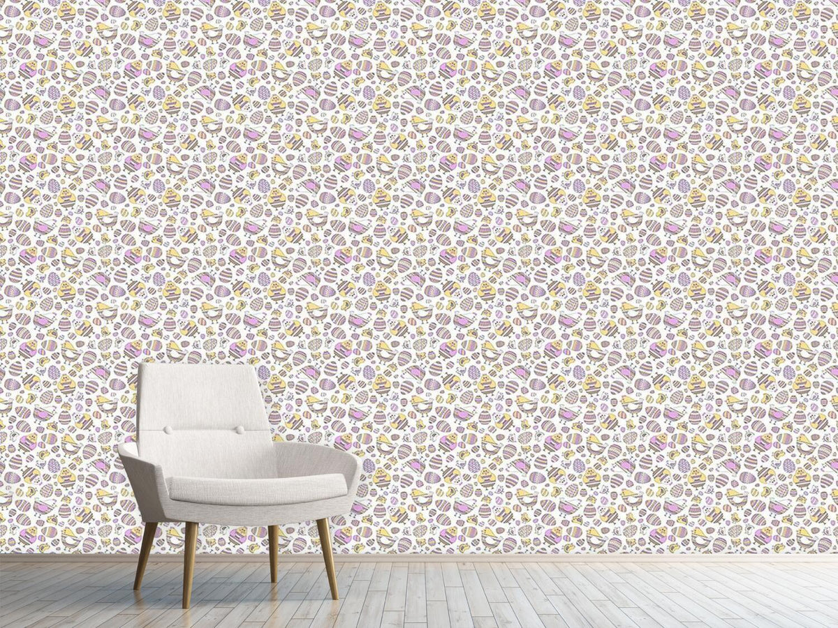 patterned-wallpaper-easter-hens