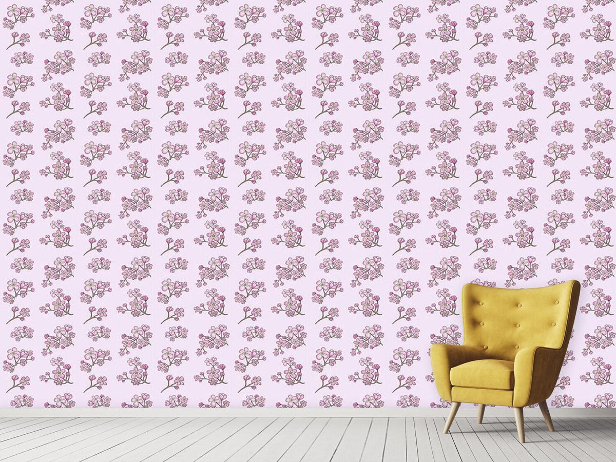 patterned-wallpaper-apricot-blossoms