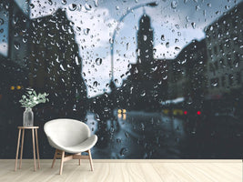 photo-wallpaper-raindrops-on-the-windowpane