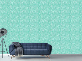 patterned-wallpaper-aqua-floral