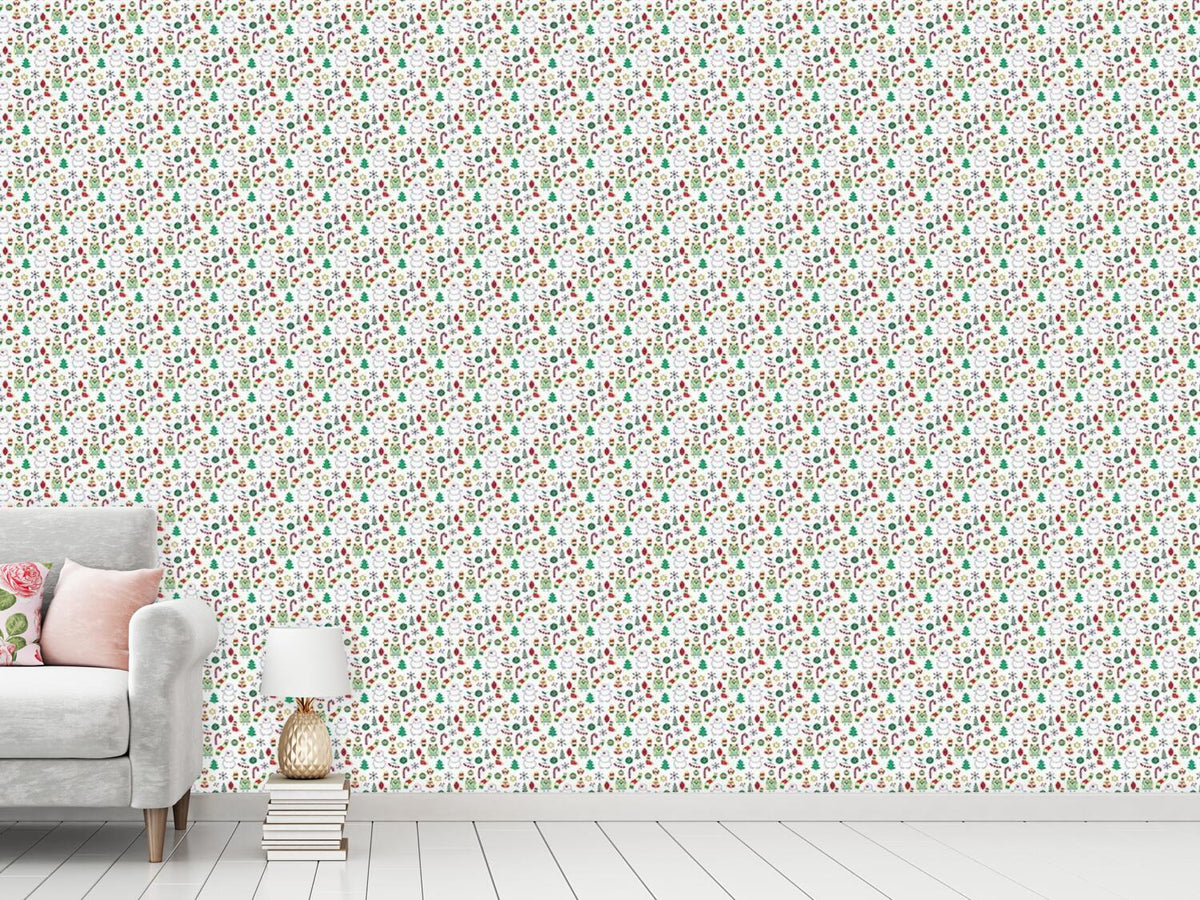 patterned-wallpaper-winter-fun-with-mr-snowman