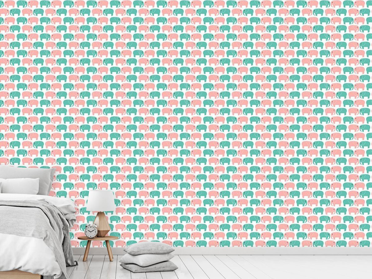 patterned-wallpaper-elephants-in-love