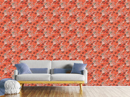 patterned-wallpaper-apricot-flora