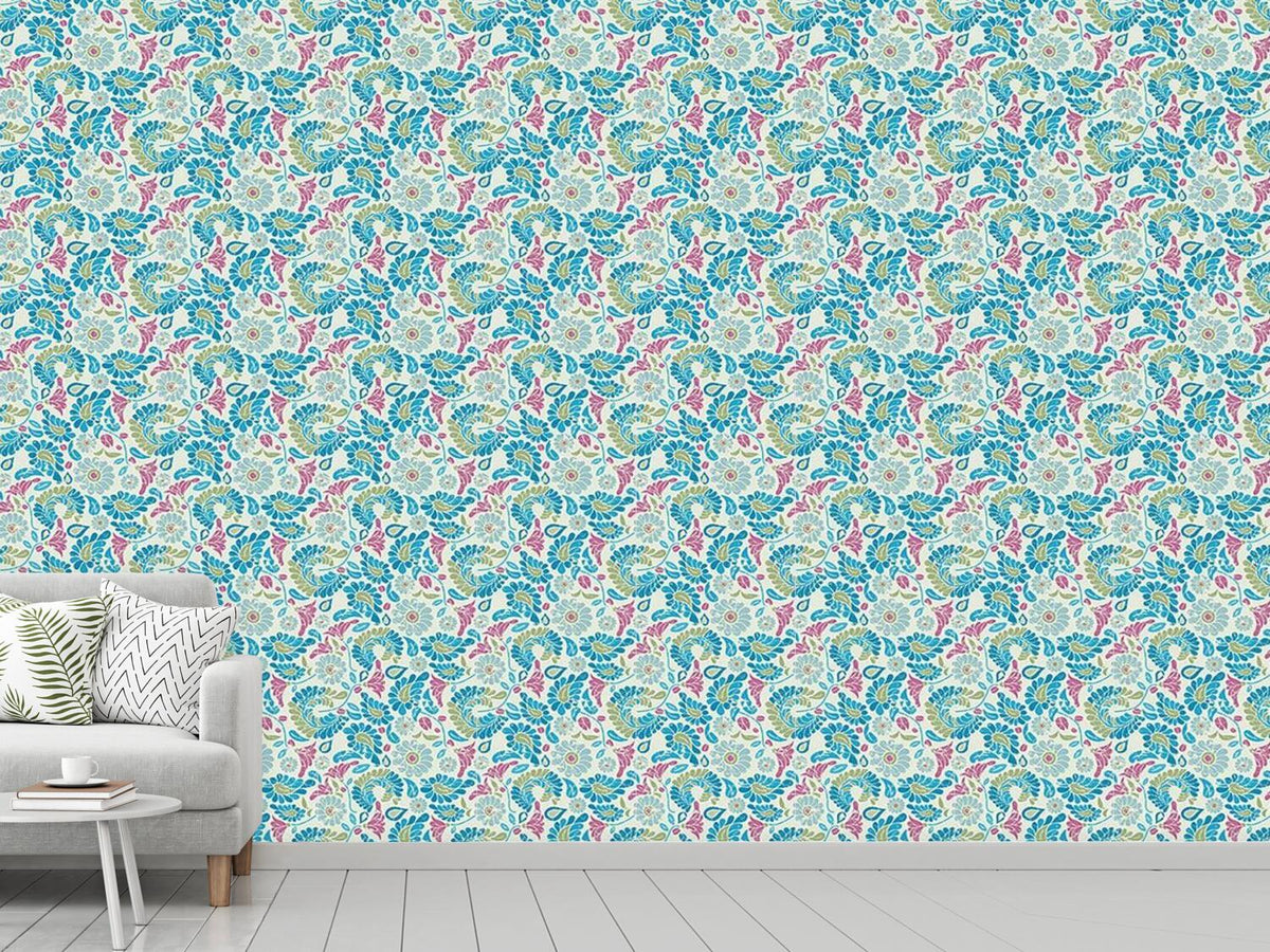 patterned-wallpaper-fantasy-flowers-with-patina