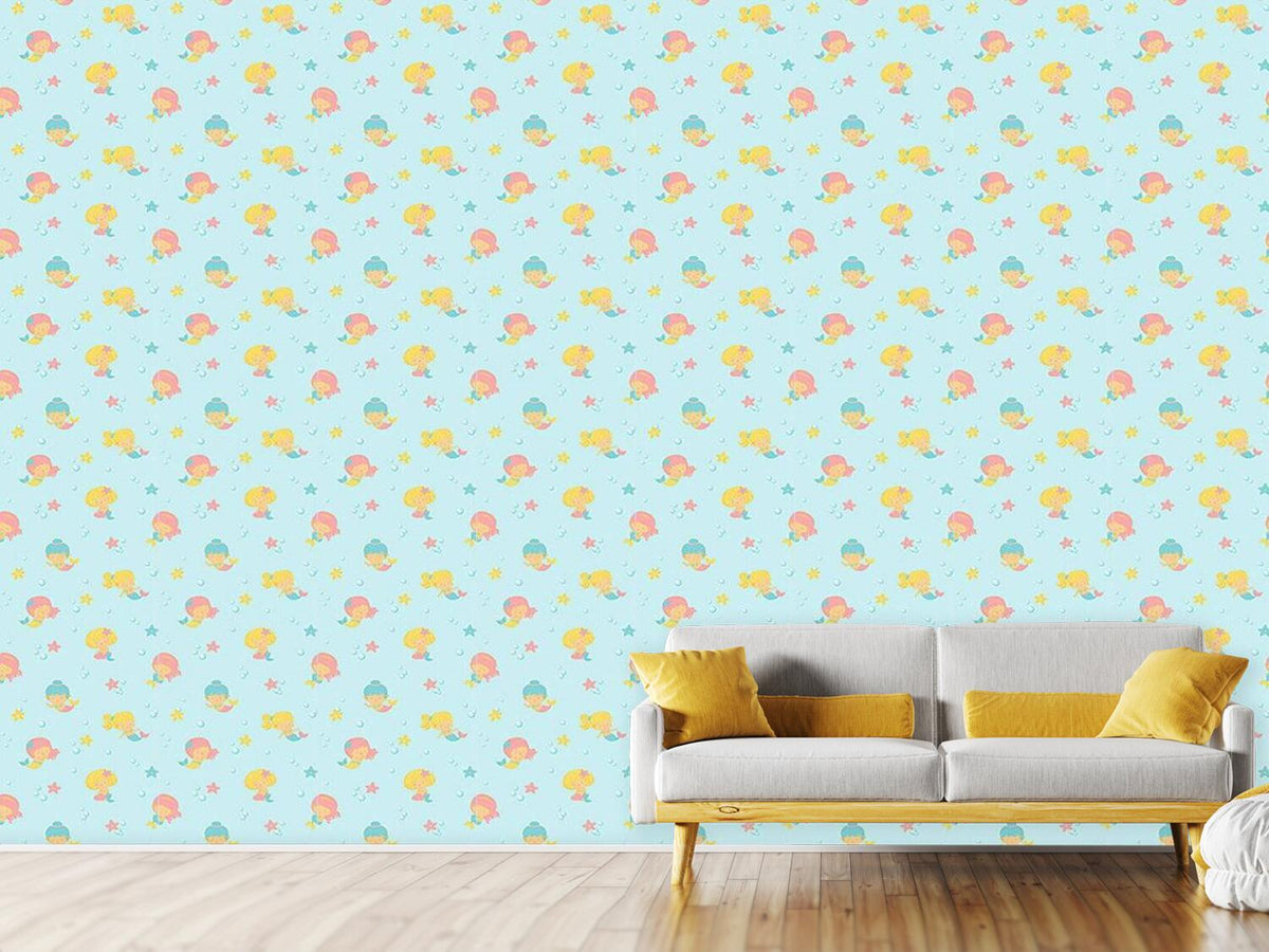 patterned-wallpaper-playful-mermaids