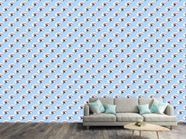 patterned-wallpaper-flying-swallow-and-rainbow