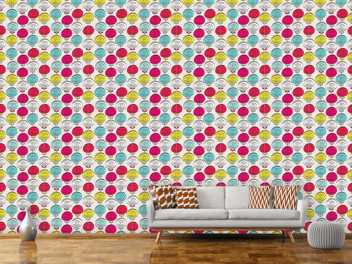 patterned-wallpaper-lollipop-flowers