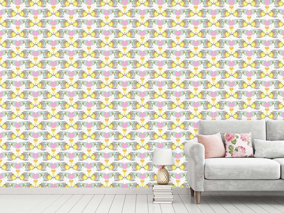 patterned-wallpaper-kissing-fish