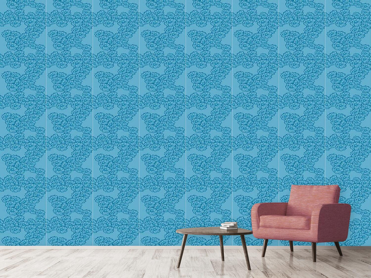 patterned-wallpaper-water-lilies-blue