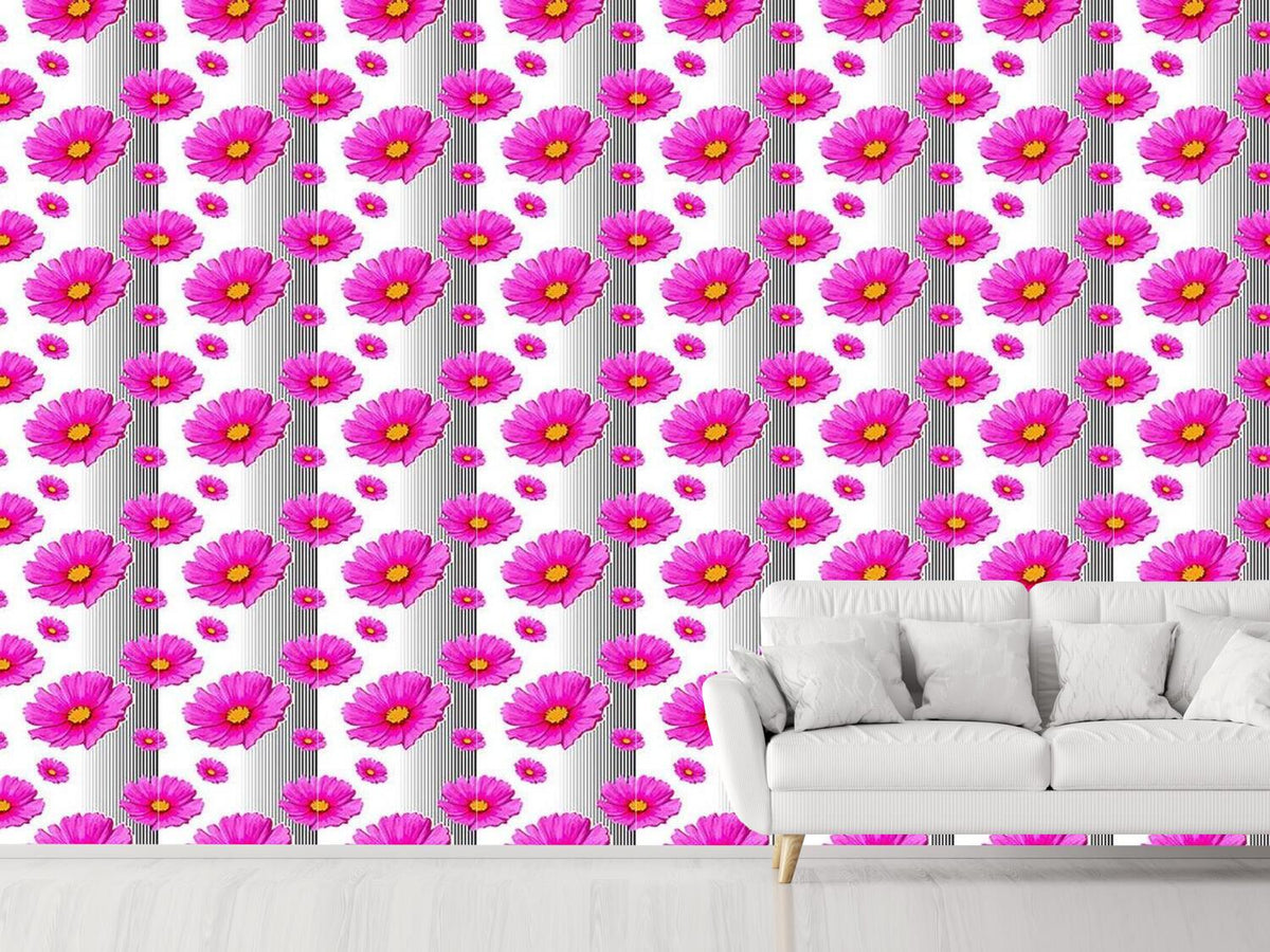 patterned-wallpaper-pink-cosmea