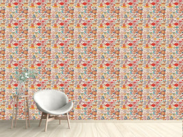 patterned-wallpaper-tea-party-in-summer