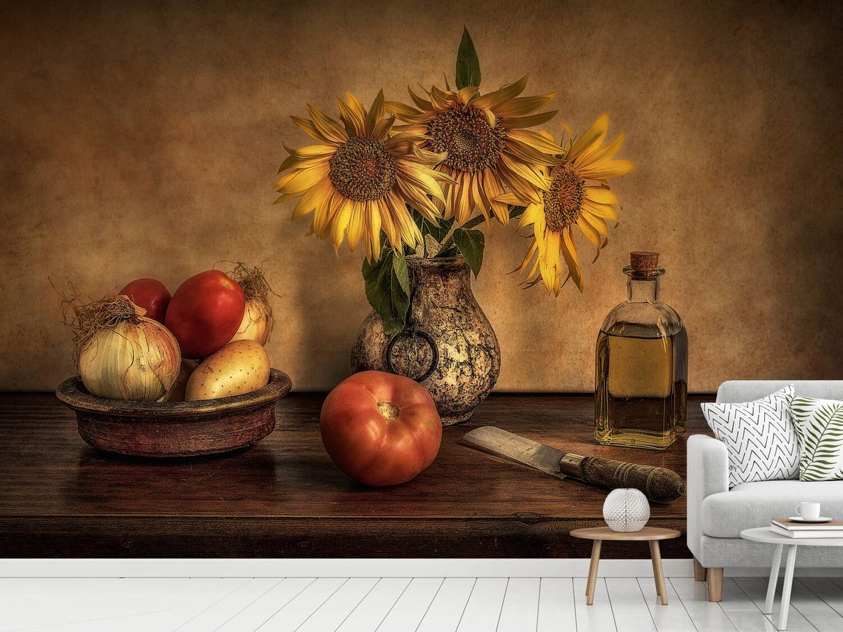 photo-wallpaper-girasoles-en-la-cocina