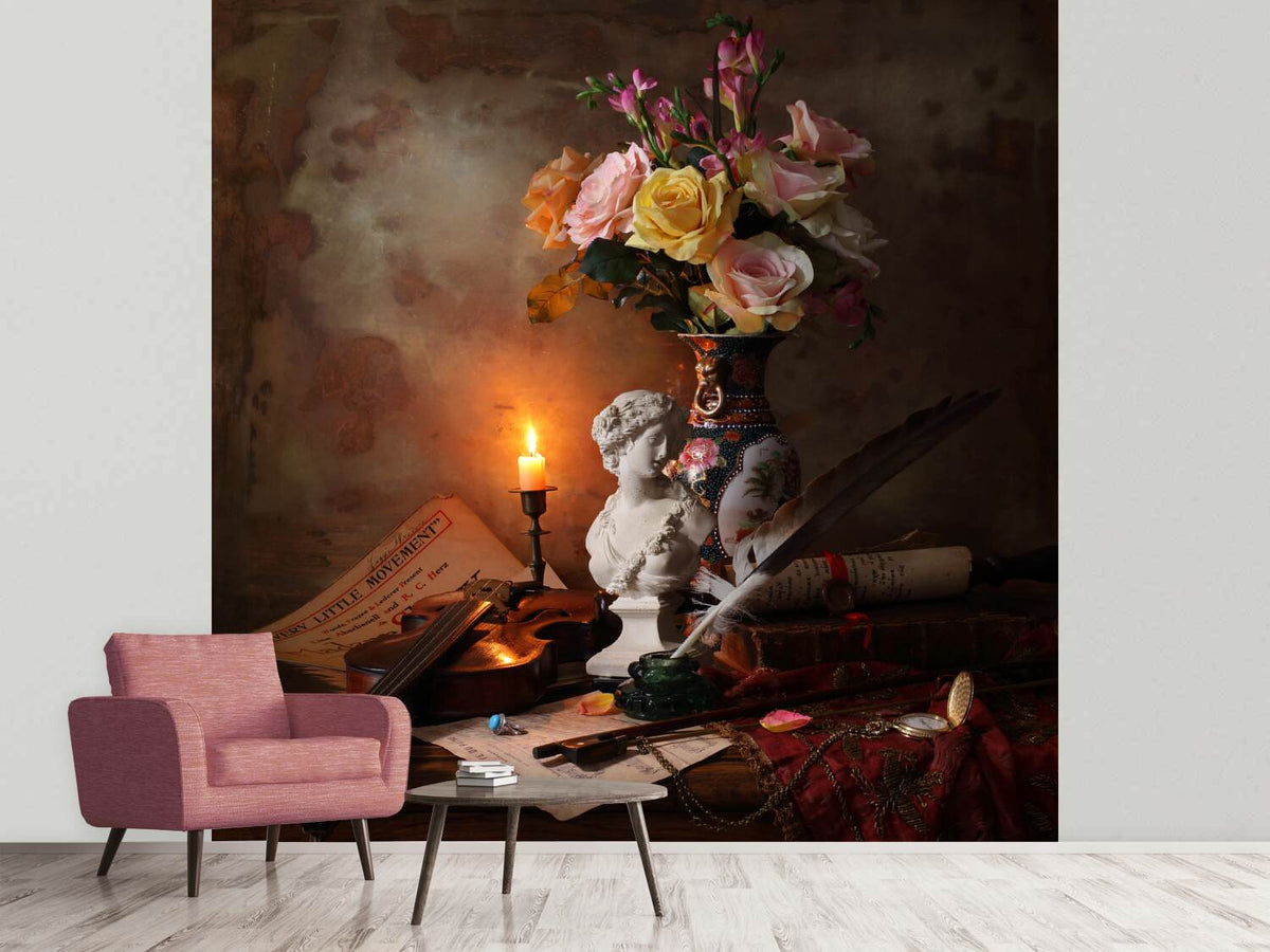 photo-wallpaper-still-life-with-bust-and-flowers