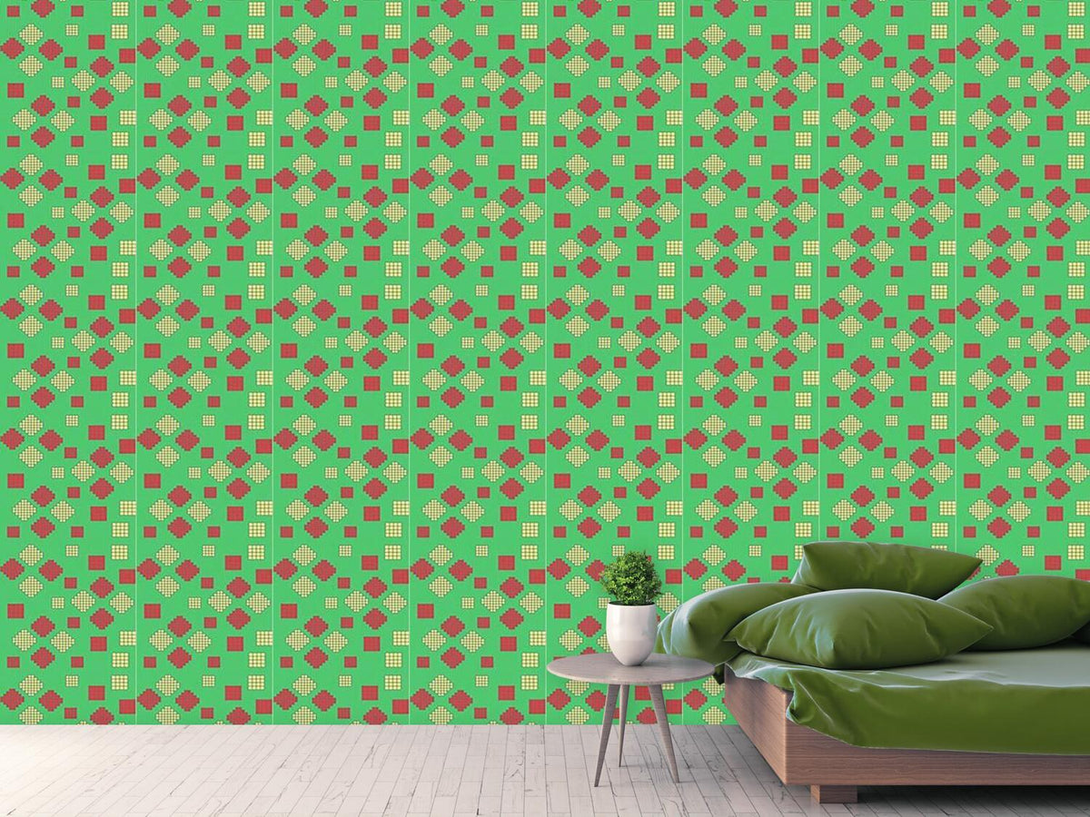 patterned-wallpaper-mosaik-geometry