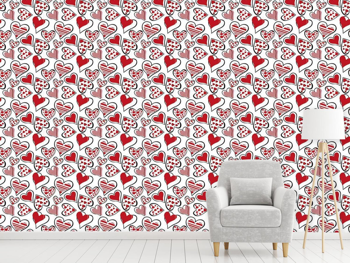 patterned-wallpaper-i-open-my-heart