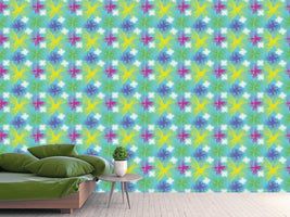 patterned-wallpaper-spiral-flowers