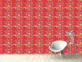 patterned-wallpaper-summer-garden-dreams