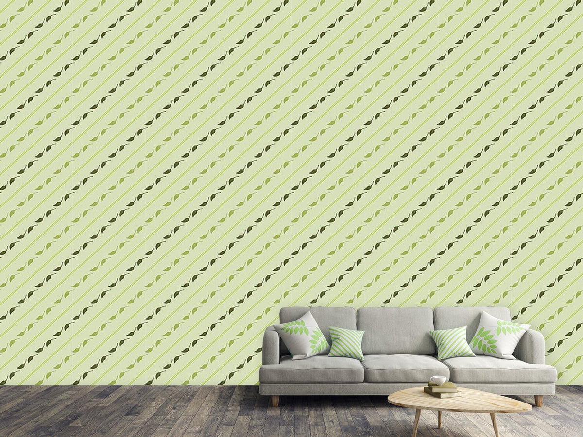 patterned-wallpaper-leaves-and-stripes