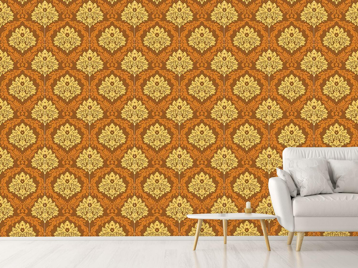 patterned-wallpaper-damask-caramel