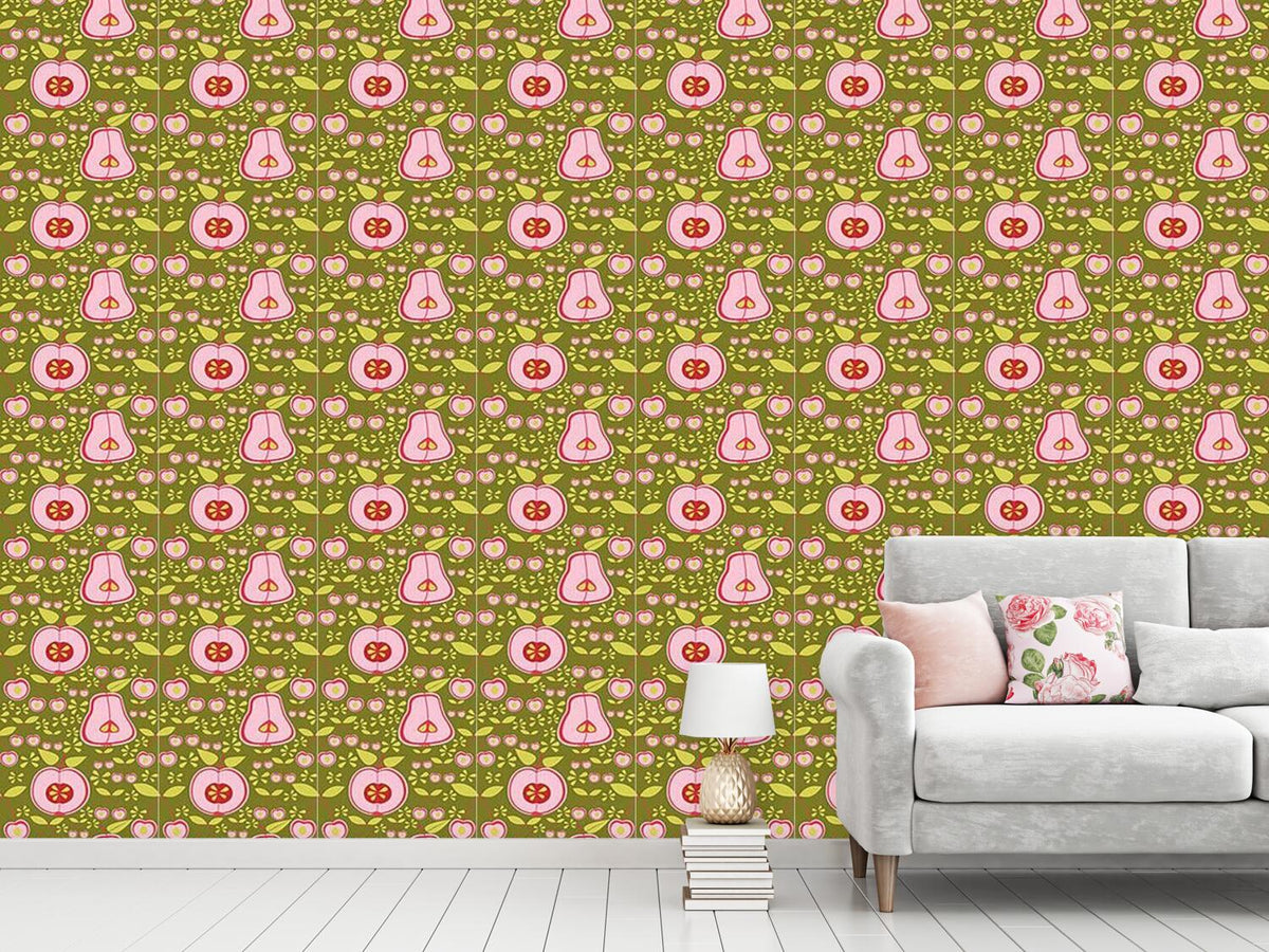 patterned-wallpaper-fruit-garden-pink