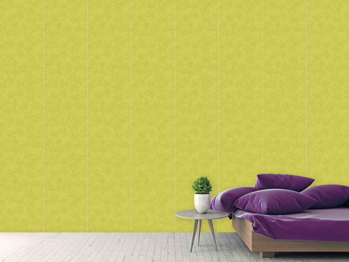 patterned-wallpaper-chestnut-leaves-green