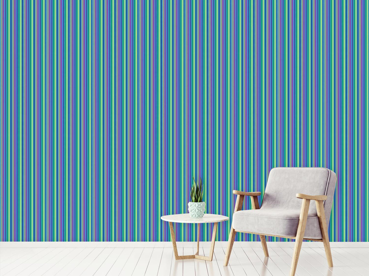 patterned-wallpaper-colorful-and-blue-stripes