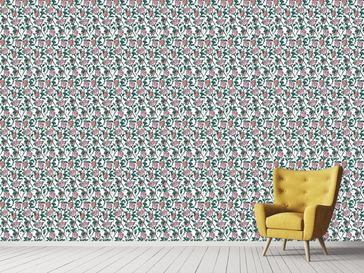 patterned-wallpaper-in-the-english-rose-garden