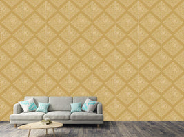 patterned-wallpaper-sleeping-beauties-gold