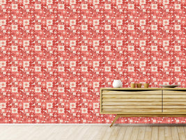 patterned-wallpaper-round-retro-flowers