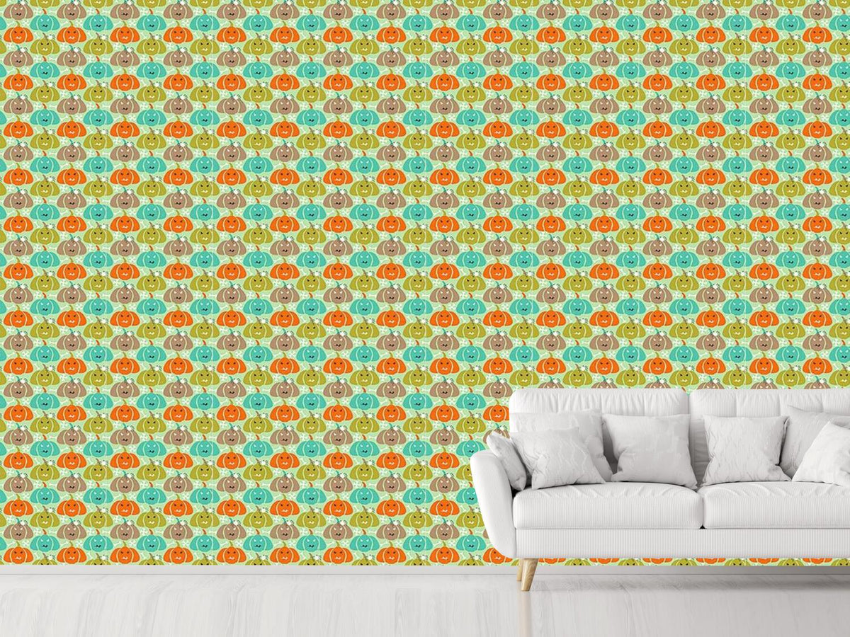 patterned-wallpaper-scary-pumpkins