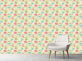 patterned-wallpaper-tea-party-in-the-garden