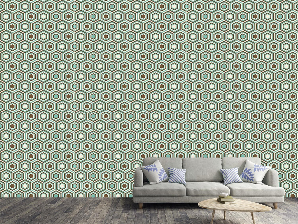 patterned-wallpaper-retro-honeycombs