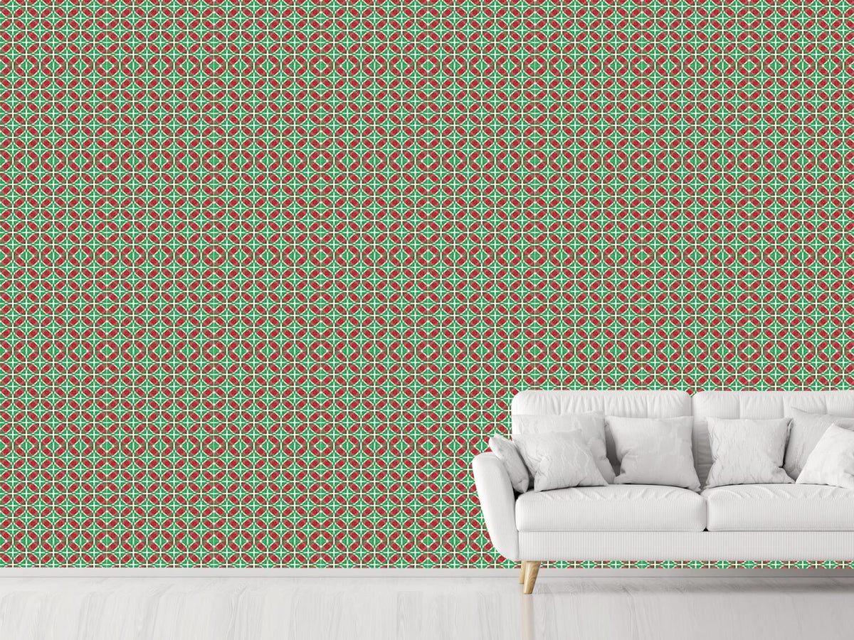 patterned-wallpaper-rhomb-and-circle