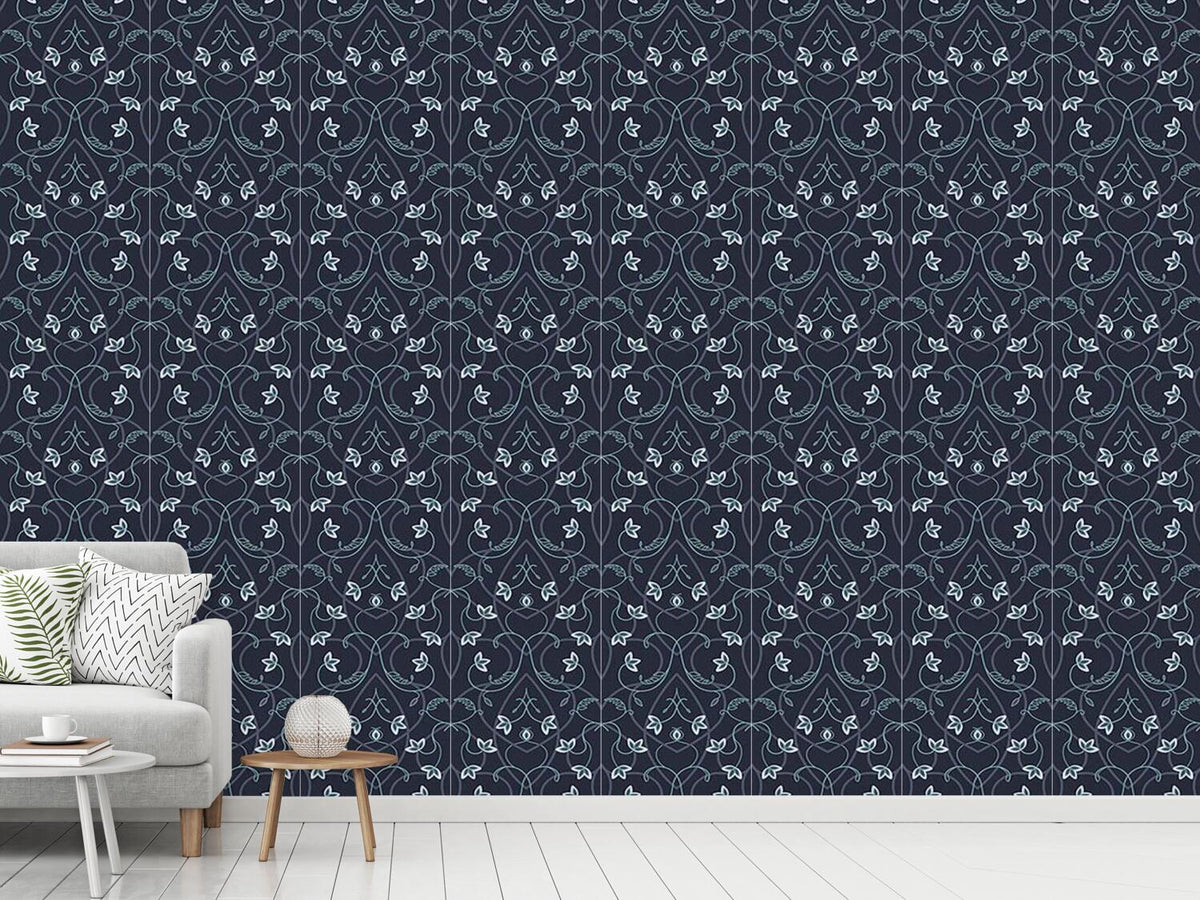 patterned-wallpaper-gothic-flower-fantasy