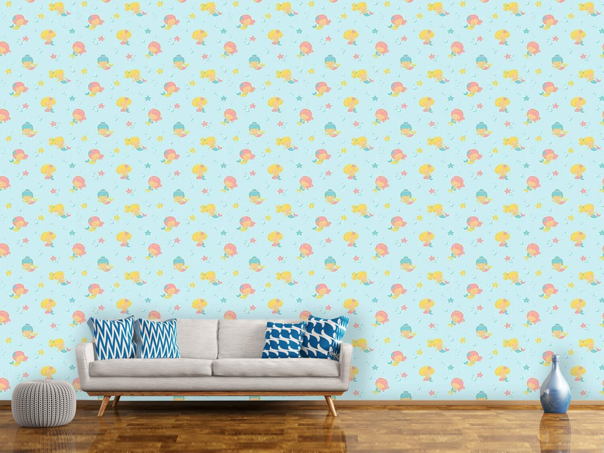 patterned-wallpaper-playful-mermaids