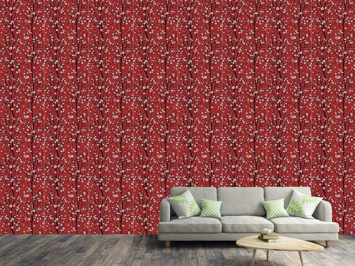 patterned-wallpaper-cherry-tree