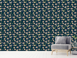 patterned-wallpaper-birds-with-blossoms