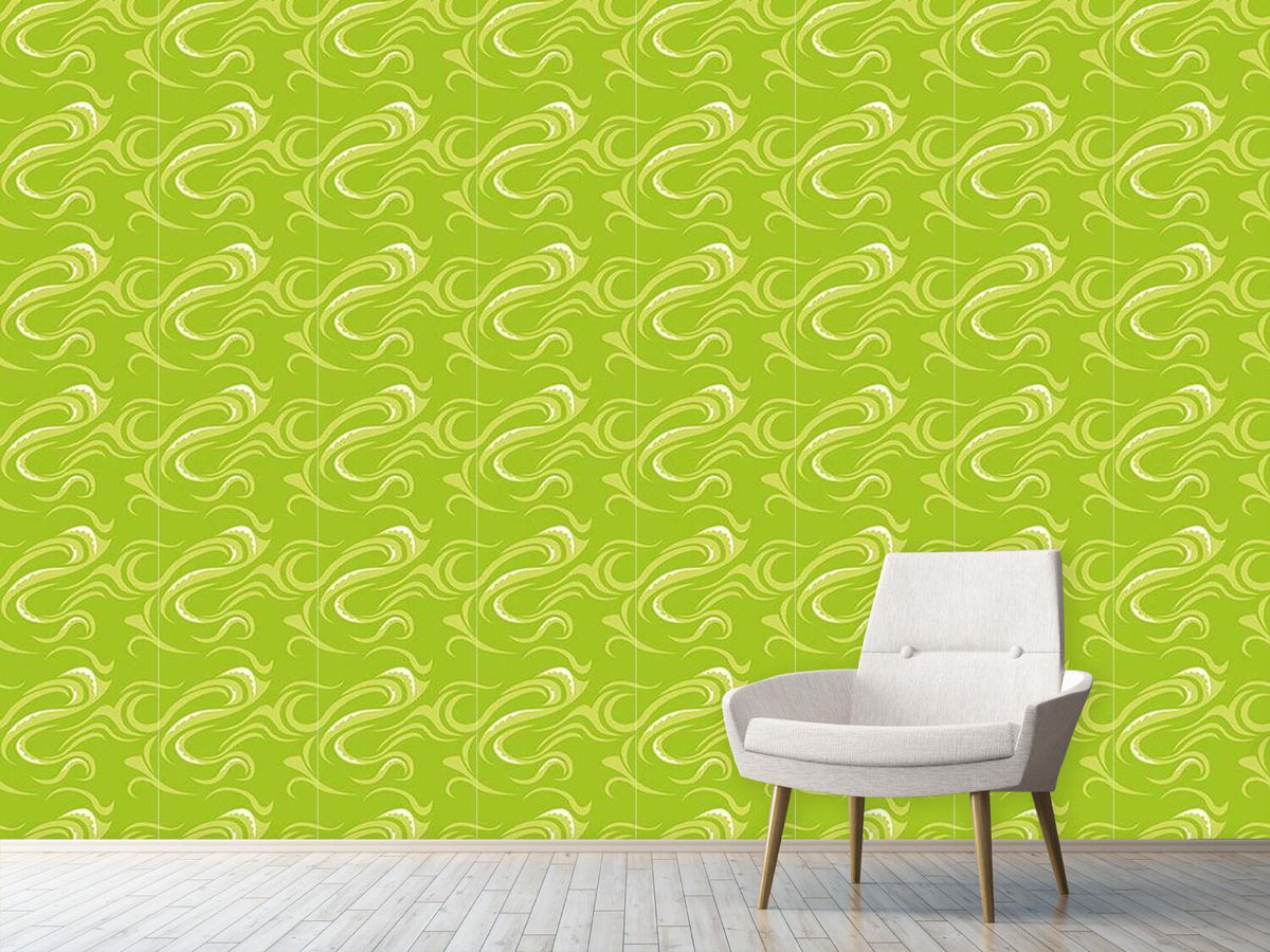 patterned-wallpaper-pikea-green