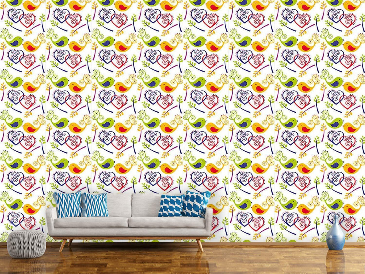 patterned-wallpaper-love-birds